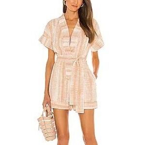 Cleobella‎ Osaka Romper 100% Cotton Blush Revolve Size Small